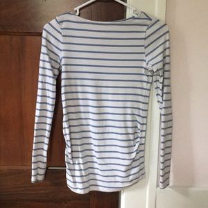 H&M maternity long sleeve boatneck stripe tee